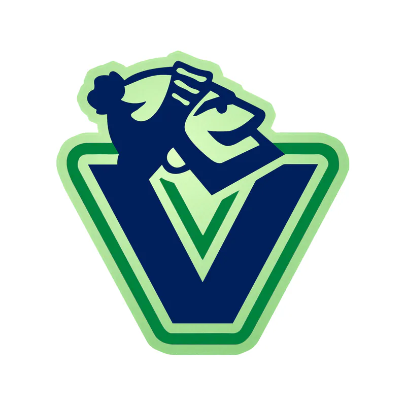 Vancouver Canucks - V With Guy Head - Glow in the Dark Vinyl Sticker - Custom Size