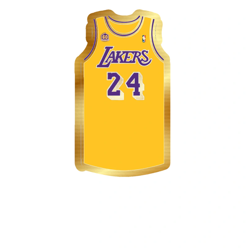 Los Angeles Lakers - Image 3 - Gold Chrome Vinyl Sticker - Custom Size