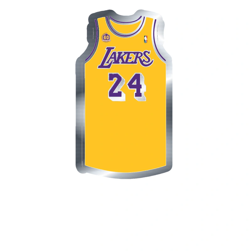 Los Angeles Lakers - Image 3 - Silver Chrome Vinyl Sticker - Custom Size