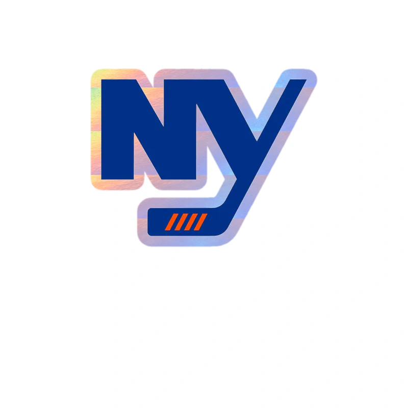New York Islanders - NY - Holographic Vinyl Sticker - Custom Size
