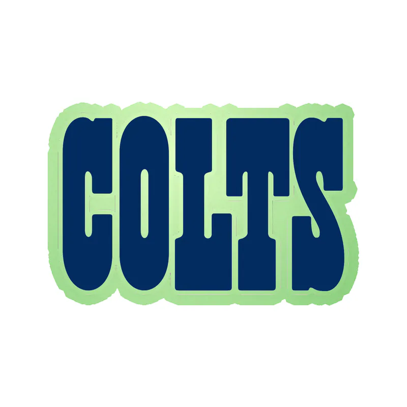 Indianapolis Colts - Name - Glow in the Dark Vinyl Sticker - Custom Size