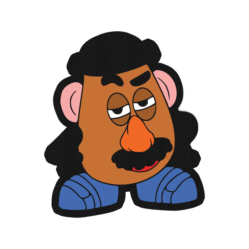Toy Story Mr. Potato Head Carbon Fiber Vinyl Sticker - Custom Size