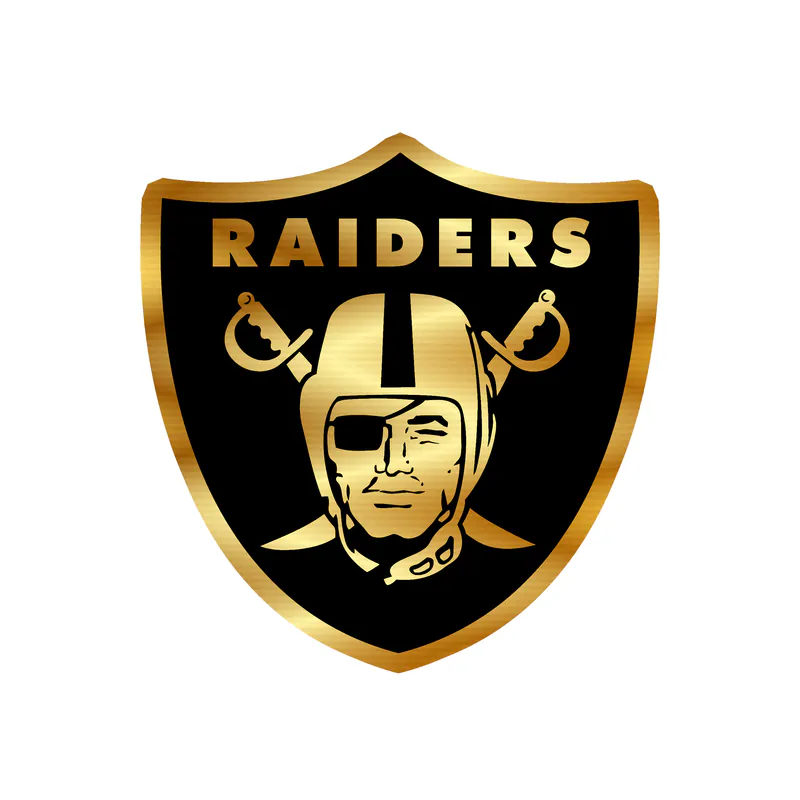 Las Vegas Raiders - Image 21 - Gold Chrome Vinyl Sticker - Custom Size