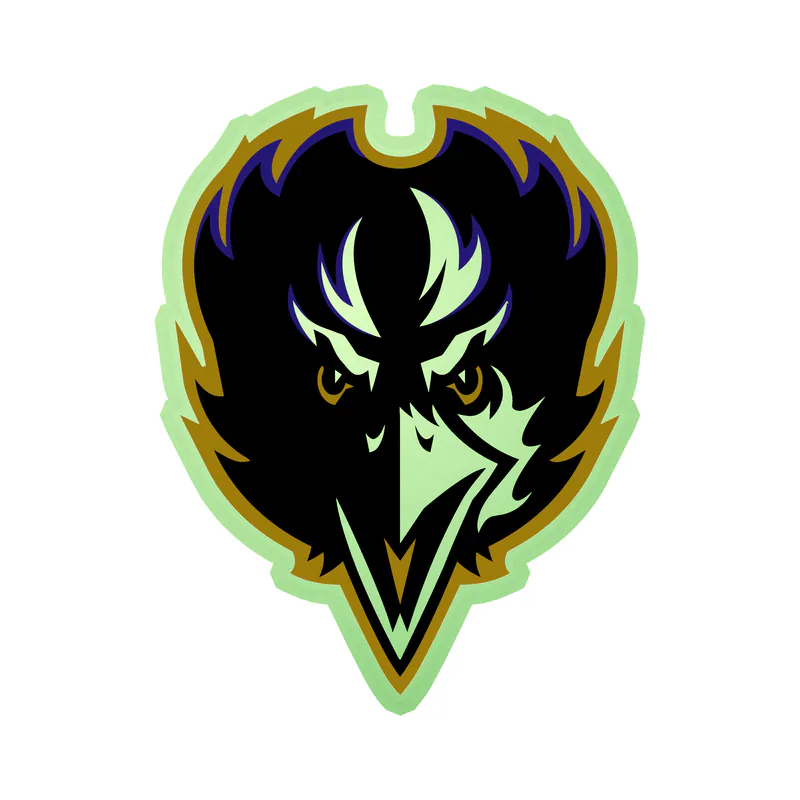 Baltimore Ravens - Image 9 - Glow in the Dark Vinyl Sticker - Custom Size