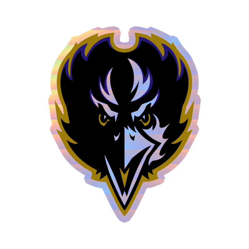 Baltimore Ravens - Image 9 - Holographic Vinyl Sticker - Custom Size