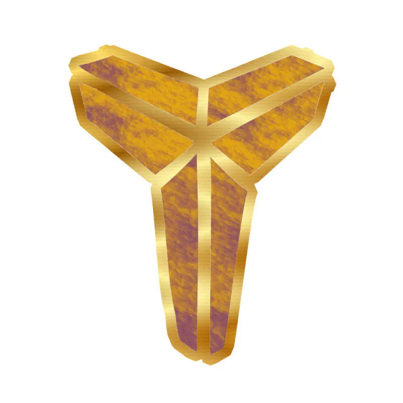 Los Angeles Lakers - Image 1 - Gold Chrome Vinyl Sticker - Custom Size