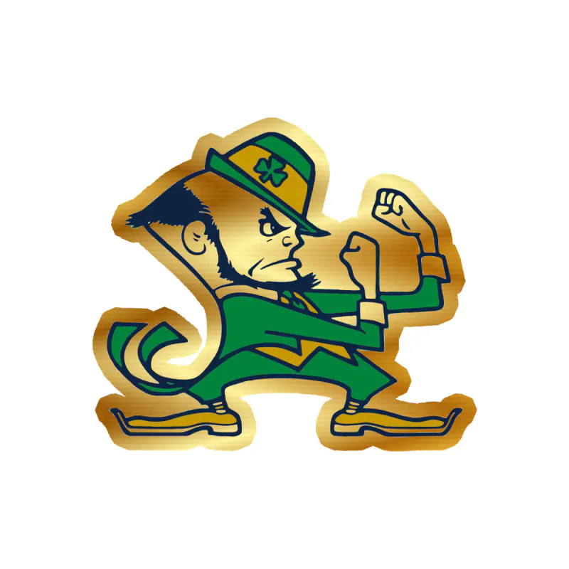 Notre Dame - Image 1 - Gold Chrome Vinyl Decal - Custom Size