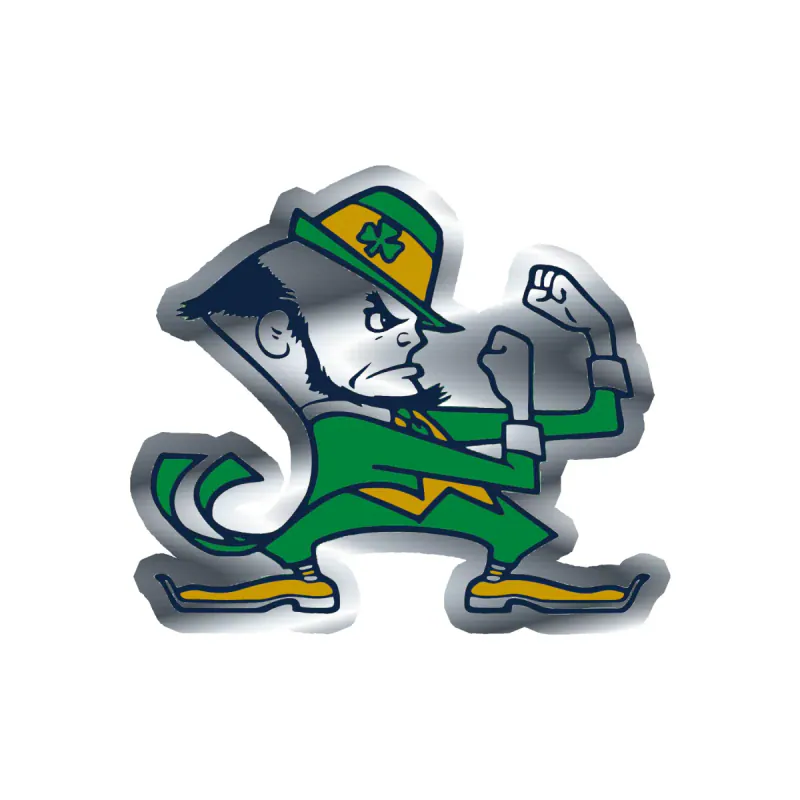 Notre Dame - Image 1 - Silver Chrome Vinyl Decal - Custom Size
