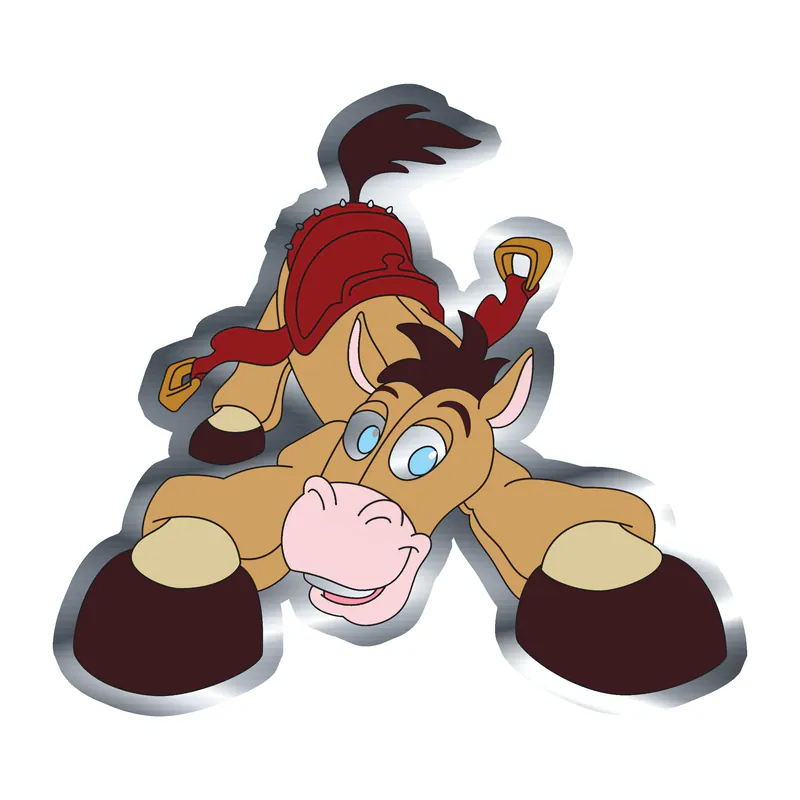 Toy Story Bullseye Silver Chrome Vinyl Sticker - Custom Size