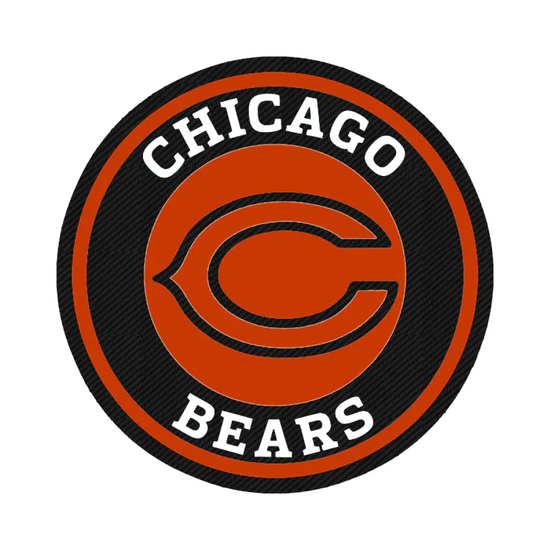 Chicago Bears - Bear Head - Image 17 - Carbon Fiber Vinyl Sticker - Custom Size