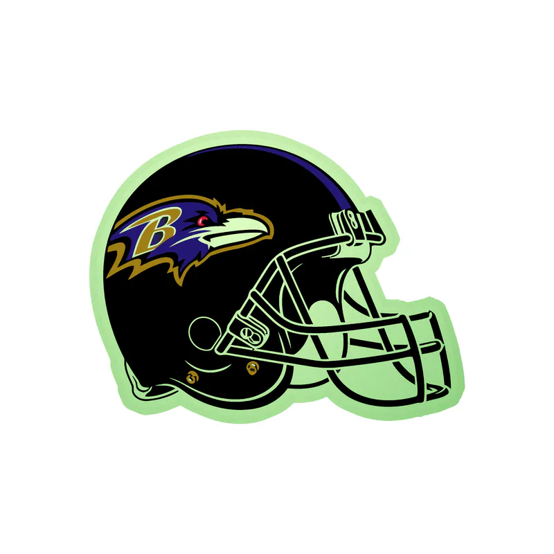 Baltimore Ravens - Image 12 - Glow in the Dark Vinyl Sticker - Custom Size