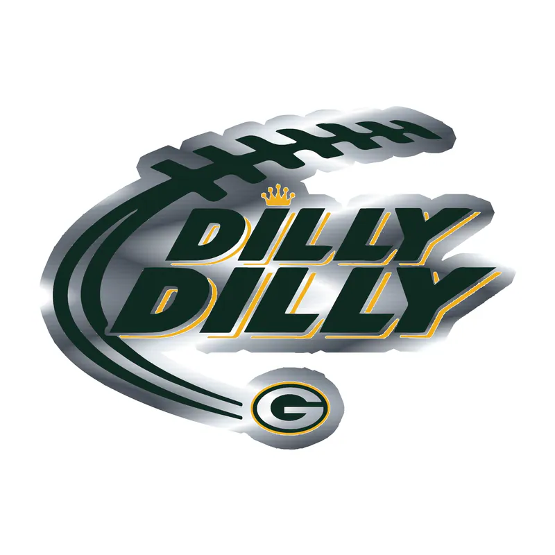Green Bay Packers - Image 20 - Silver Chrome Vinyl Sticker - Custom Size