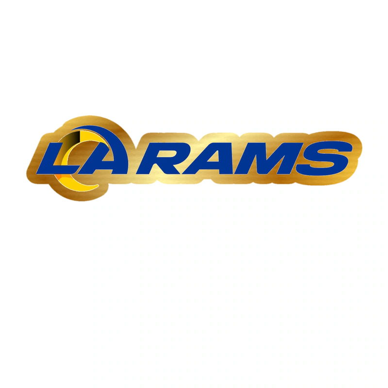 Los Angeles Rams - Image 14 - Gold Chrome Vinyl Sticker - Custom Size