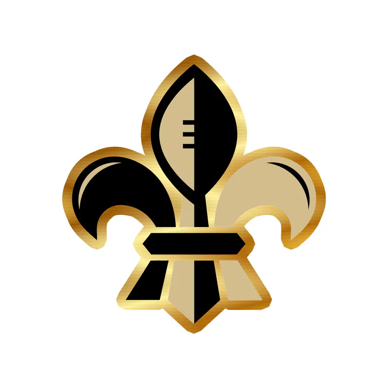 New Orleans Saints - Image 4 - Gold Chrome Vinyl Sticker - Custom Size