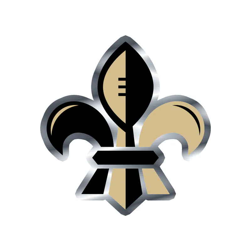 New Orleans Saints - Image 4 - Silver Chrome Vinyl Sticker - Custom Size