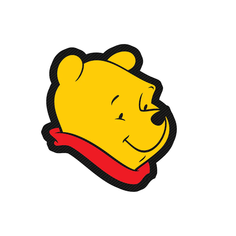 Winnie The Pooh - Carbon Fiber Vinyl Sticker - Custom Size