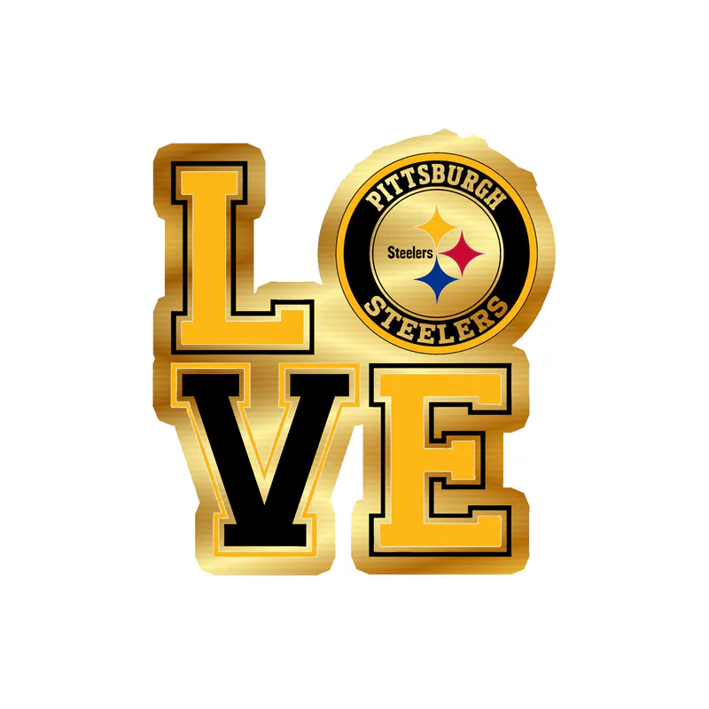 Pittsburgh Steelers - Image 3 - Gold Chrome Vinyl Sticker - Custom Size