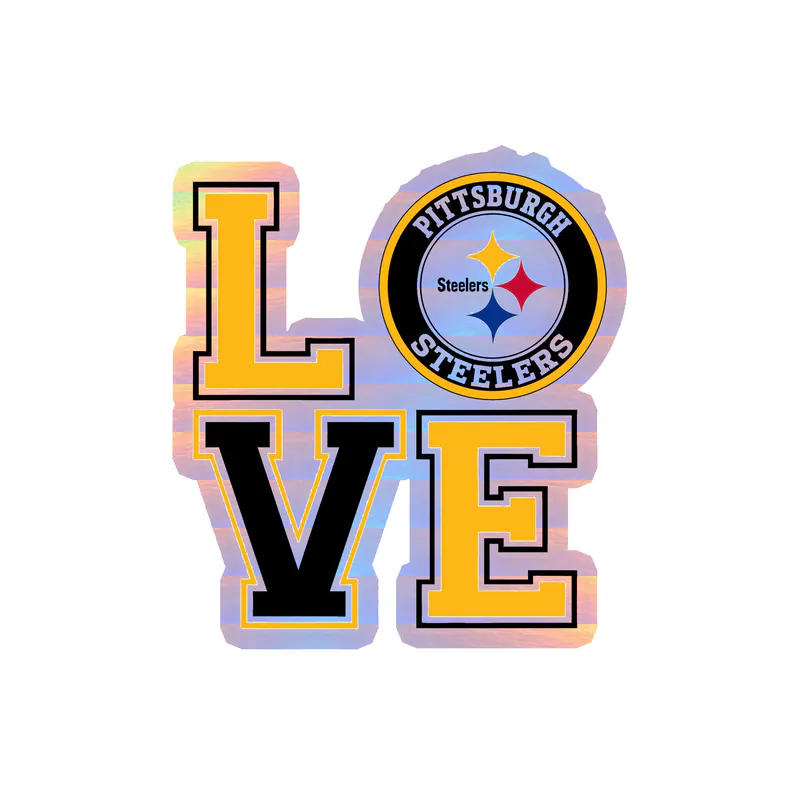 Pittsburgh Steelers - Image 3 - Holographic Vinyl Sticker - Custom Size