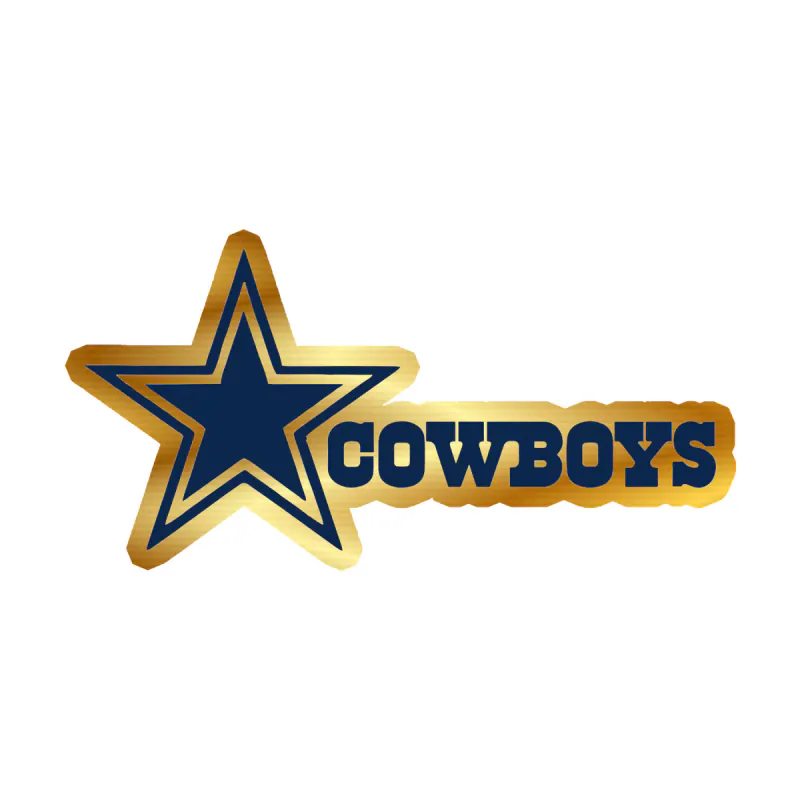 Dallas Cowboys - Star - Image 6 - Gold Chrome Vinyl Sticker - Custom Size