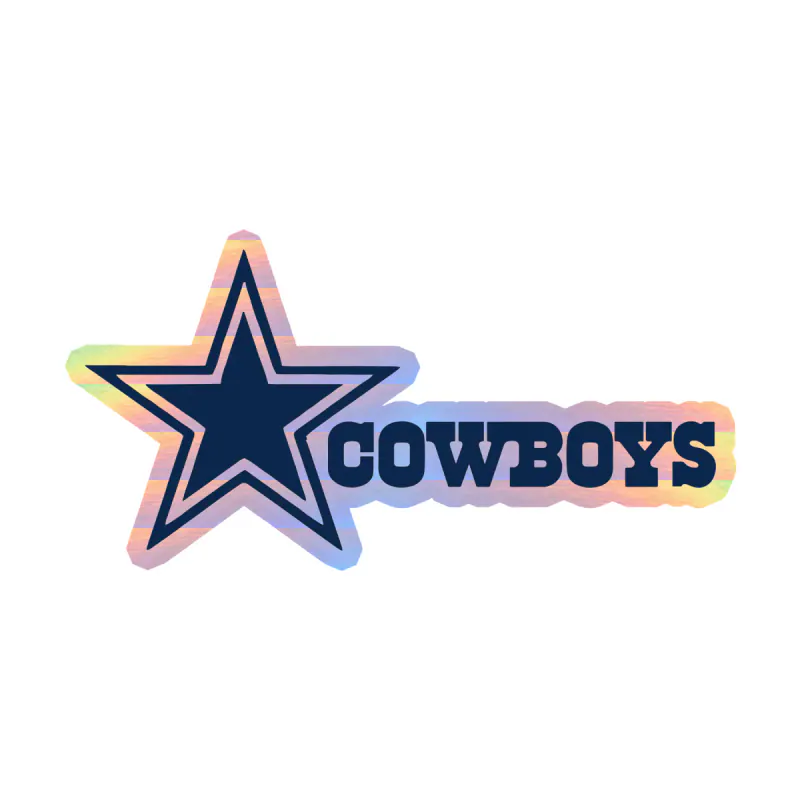 Dallas Cowboys - Star - Image 6 - Holographic Vinyl Sticker - Custom Size