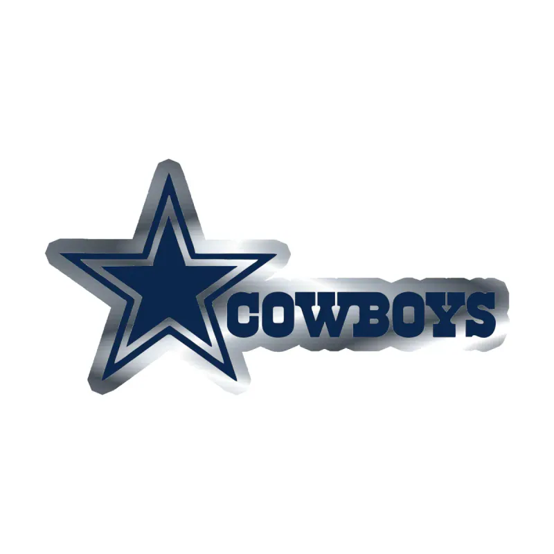 Dallas Cowboys - Star - Image 6 - Silver Chrome Vinyl Sticker - Custom Size