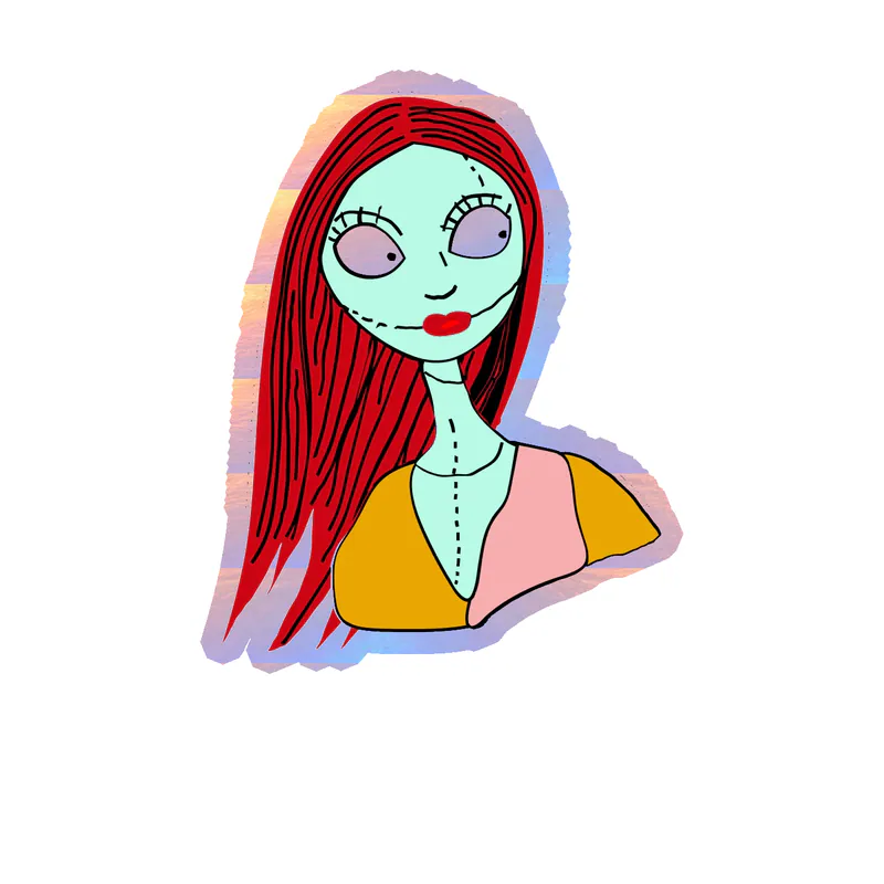 Nightmare Before Christmas Holographic Vinyl Sticker - Custom Size