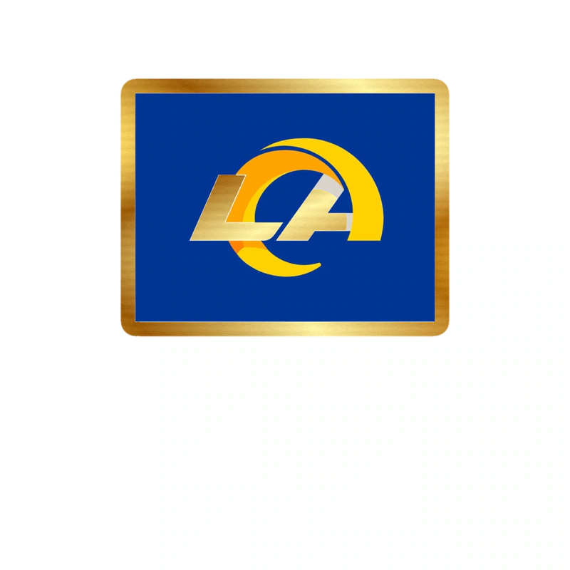 Los Angeles Rams - Image 13 - Gold Chrome Vinyl Sticker - Custom Size