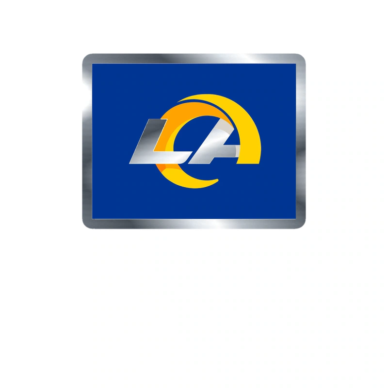 Los Angeles Rams - Image 13 - Silver Chrome Vinyl Sticker - Custom Size