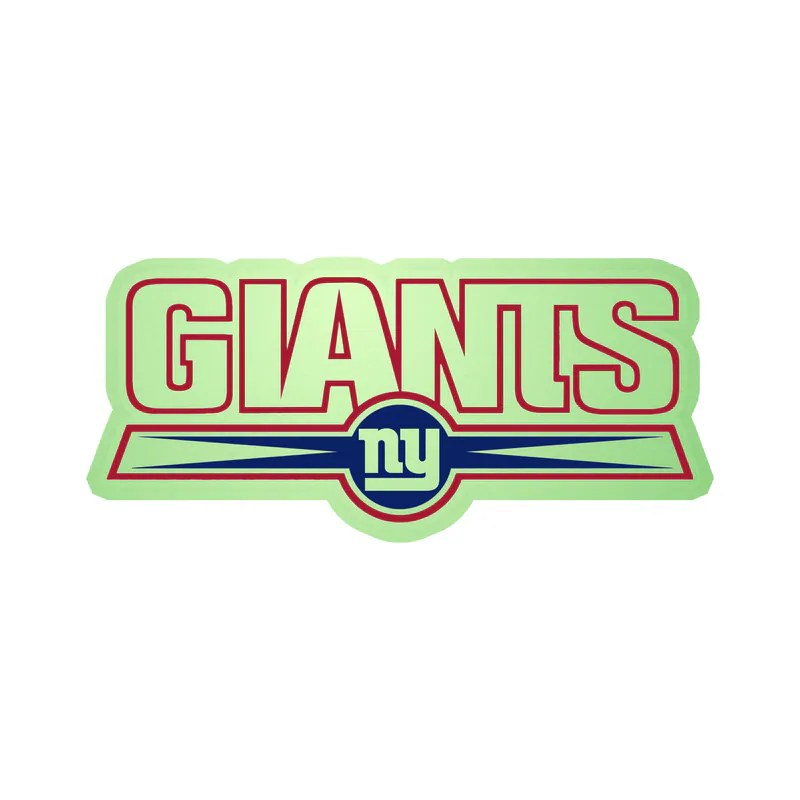 New York Giants -  White Giants NY - Glow in the Dark Vinyl Sticker - Custom Size