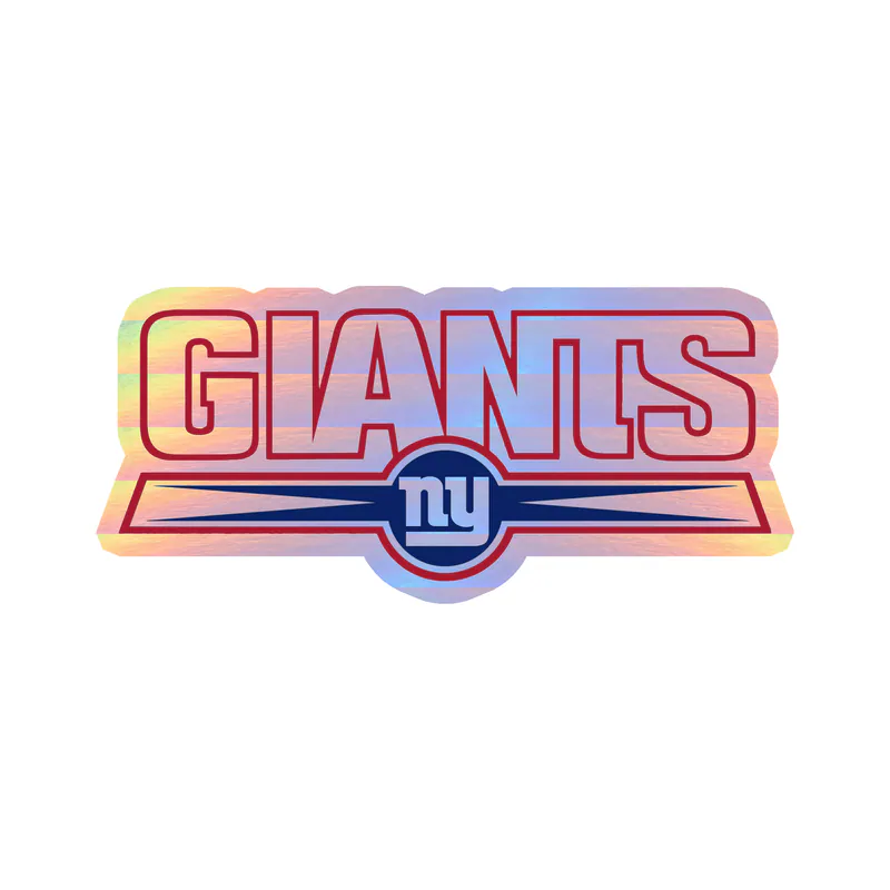 New York Giants -  White Giants NY - Holographic Vinyl Sticker - Custom Size