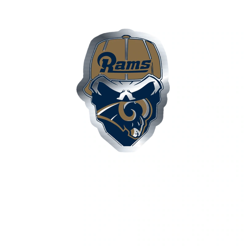 Los Angeles Rams - Image 10 - Silver Chrome Vinyl Sticker - Custom Size