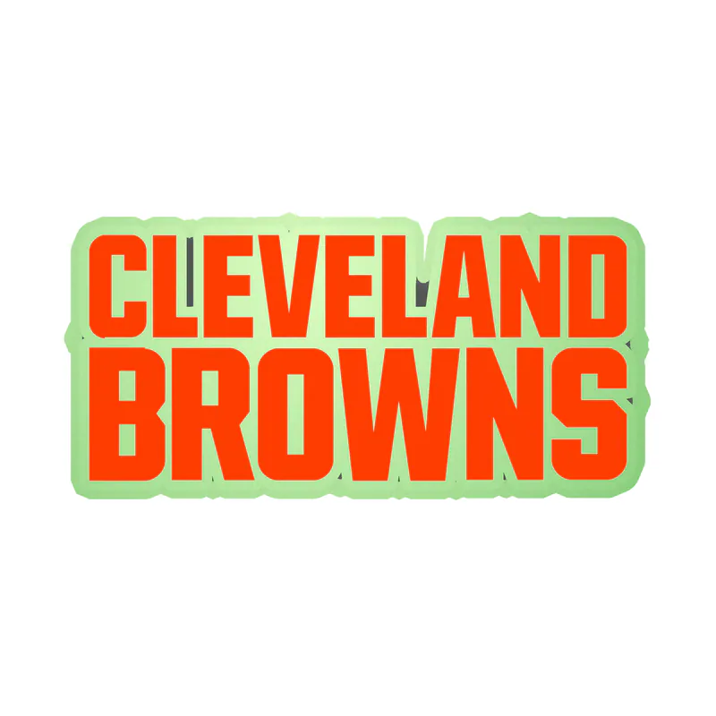 Cleveland Browns - Name - Glow in the Dark Vinyl Sticker - Custom Size
