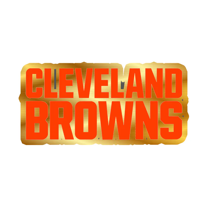 Cleveland Browns - Name - Gold Chrome Vinyl Sticker - Custom Size