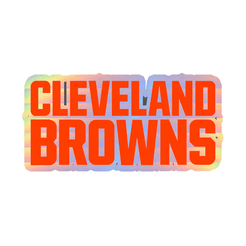 Cleveland Browns - Name - Holographic Vinyl Sticker - Custom Size