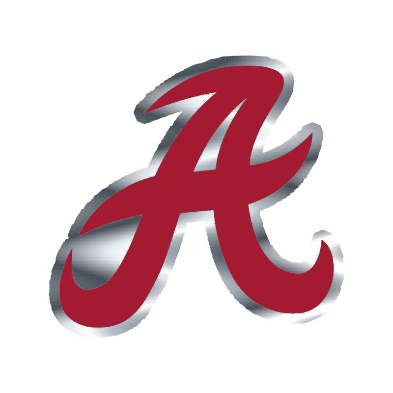 Alabama Crimson Tide - Image 10 - Silver Chrome Vinyl Decal - Custom Size