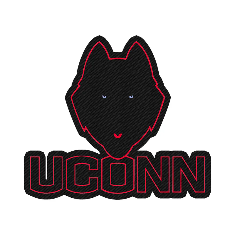 UConn Carbon Fiber Vinyl Decal - Custom Size