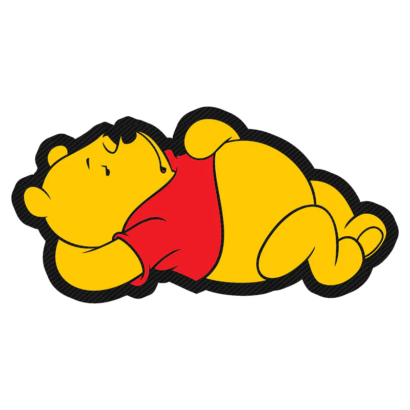 Winnie The Pooh - Carbon Fiber Vinyl Sticker - Custom Size