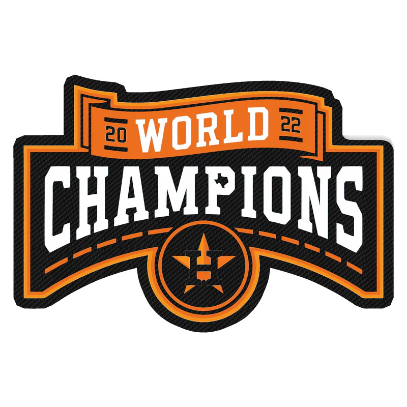 Houston Astros - World Series Champions - Image 2 - Carbon Fiber Vinyl Sticker - Custom Size