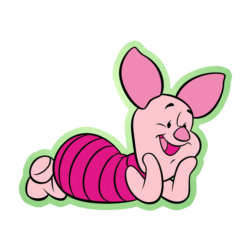 Winnie The Pooh - Piglet - Glow in the Dark Vinyl Sticker - Custom Size