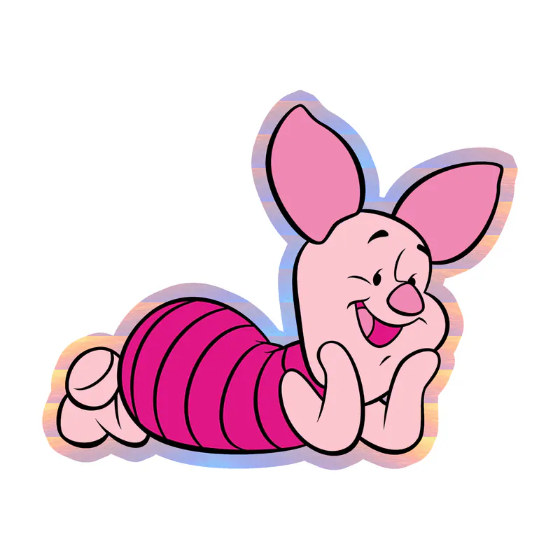 Winnie The Pooh - Piglet - Holographic Vinyl Sticker - Custom Size