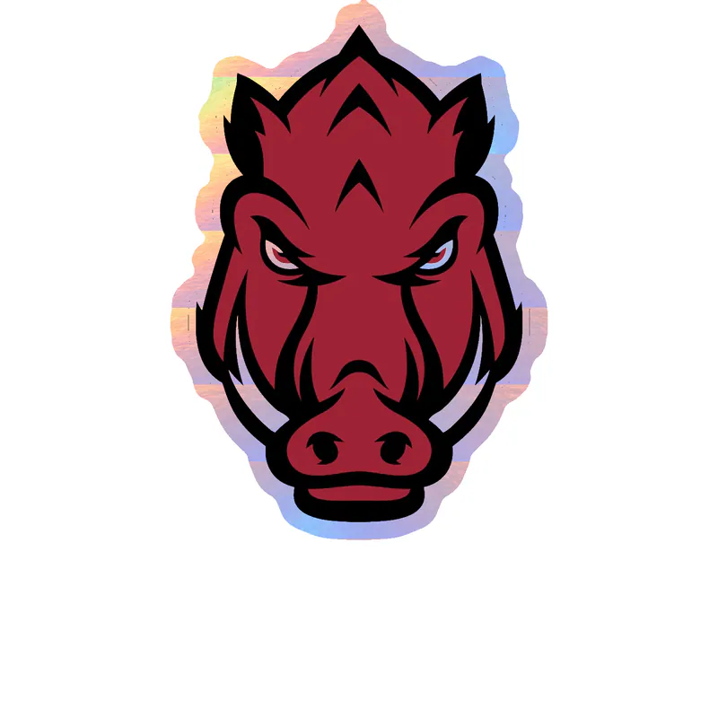 Arkansas Razorbacks - Image 9 - Holographic Vinyl Decal - Custom Size
