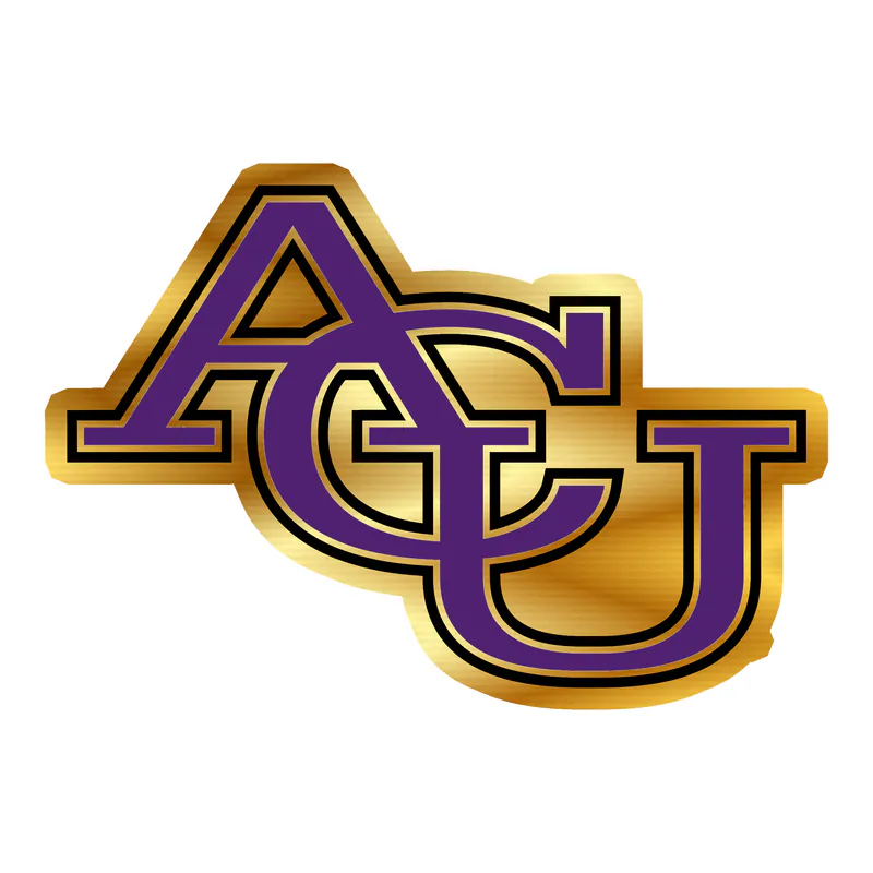 Abilene Wildcats Full Color Sticker - Gold Chrome Vinyl Sticker - Custom Size