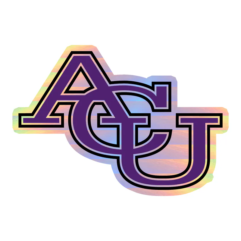 Abilene Wildcats Full Color Sticker - Holographic Vinyl Sticker - Custom Size