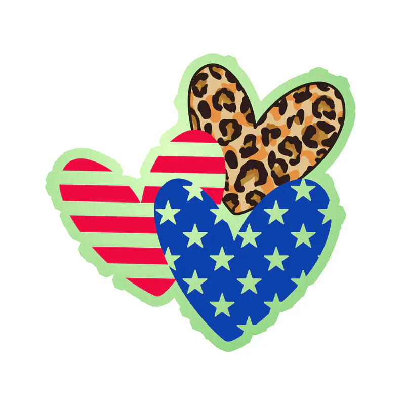 Hearts  - Glow in the Dark Vinyl Decal