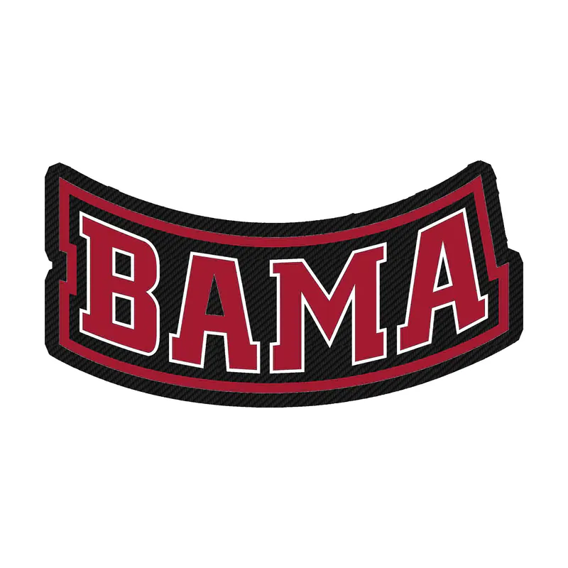 Alabama Crimson Tide - Image 6 - Carbon Fiber Vinyl Decal - Custom Size
