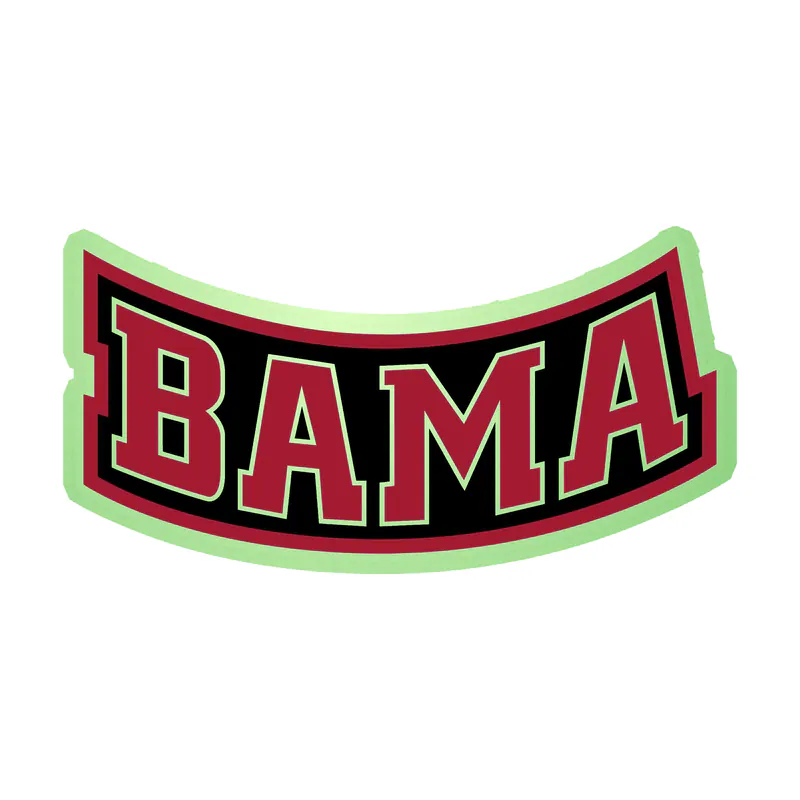 Alabama Crimson Tide - Image 6 - Glow in the Dark Vinyl Decal - Custom Size