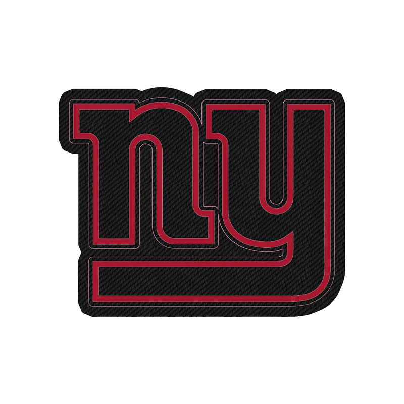 New York Giants - White NY - Carbon Fiber Vinyl Sticker - Custom Size
