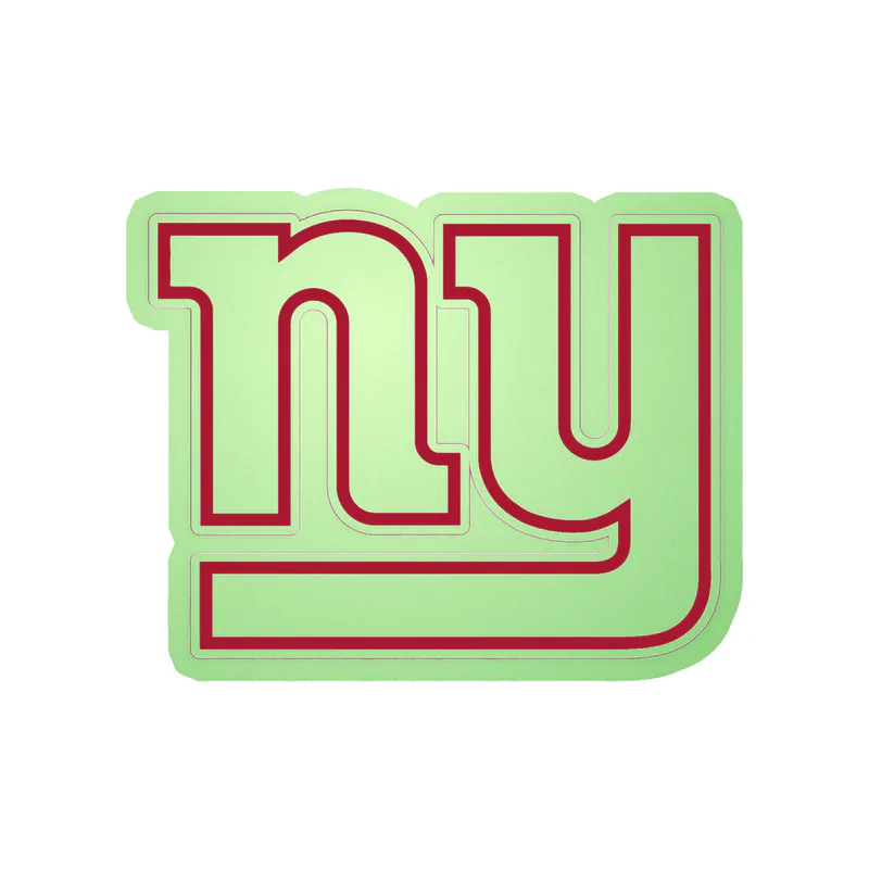 New York Giants - White NY - Glow in the Dark Vinyl Sticker - Custom Size