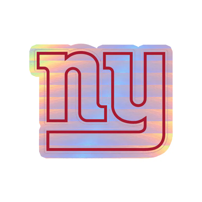 New York Giants - White NY - Holographic Vinyl Sticker - Custom Size