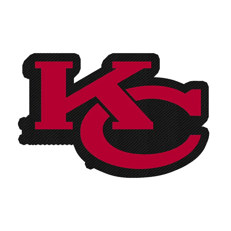 Kansas City Chiefs- KC- Carbon Fiber Vinyl Sticker – Custom Size
